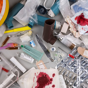 Abfälle aus Klinik- und Pflegebereich